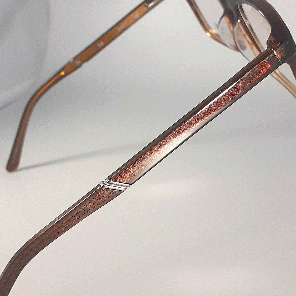 NEW Oscar Eyeglass Frame eye glasses; brown - Picture 4 of 4